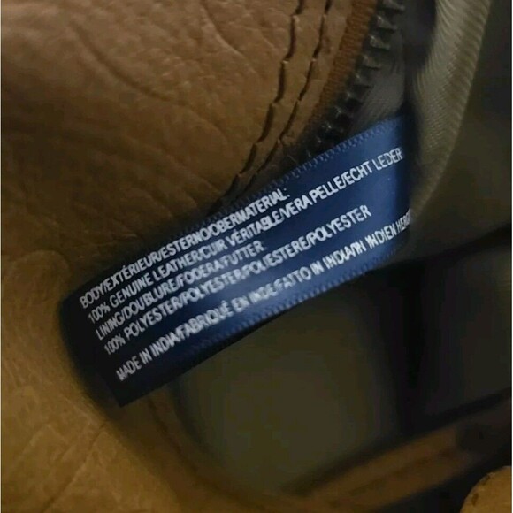 American Leather Co Austin Cafe Latte Tooled Embossed Tan Leather‎  Bag - Picture 13 of 13